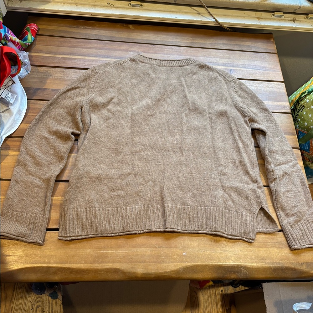 Jenni Kayne Tan/Camel Wool and Cashmere Sweater Women's Size XS - Picture 6 of 8
